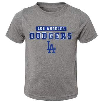 MLB Los Angeles Dodgers Boys' Gray Poly T-Shirt