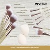 Vivitar Premium 12-Piece Makeup Brush Set – Soft Synthetic Bristles, Face & Eye Contouring, Ergonomic Handles, Cruelty-Free - 2 of 4