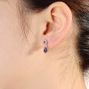 Guili Dress Earrings in White Gold Plated Sterling Silver with Colorful CZ – Radiant Sparkle and Romantic Charm for Special Occasions - 2 of 3