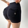 DOMETOUR Women’s High Waist Sports Short with Pocket - 3 of 4