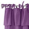Awesome Home  Recycled Cotton Blend Ruffle Tie Top Curtains Pair - 2 of 4