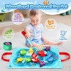 17-in-1 Cloth Fishing Game with Stacking Cups, Color Sorting Montessori Toy for Toddlers - 2 of 4