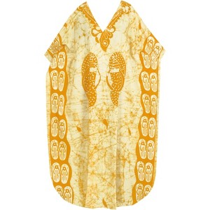 HAPPY BAY Women's Summer Batik Caftan House Dashiki Dress Kaftan Loungewear Nightshirts for Women Sleepwear Plus size 2X-3X Gold, Tie Dye Design - 1 of 4