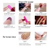 LOVELAY CREATIONS Red Medium Almond French Tip Press-On Nails with Gold Stripe - 4 of 4