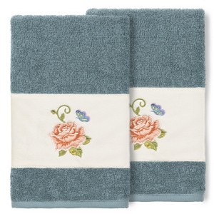 Linum Home Textiles 100% Turkish Cotton REBECCA Embellished Towel Set - 1 of 2