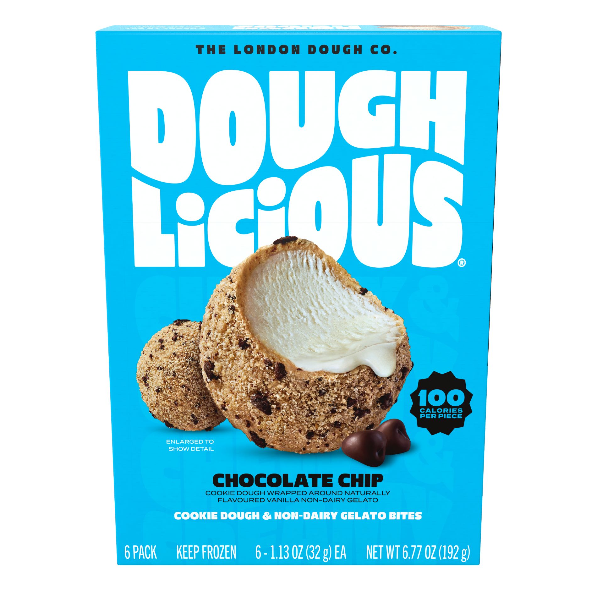 Doughlicious Chocolate Chip Frozen Cookie Dough & Gelato Bites -  6pk/6.77 fl oz