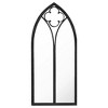 Aghana Digitals Gothic Arch Wall Mirror, 39.4x17.7in Antique Black Iron & Glass, Indoor Decor for - 2 of 4