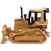 Peterbilt 579 UltraLoft Tandem Tractor Red Met w/Trailer and CAT D5M Dozer Yellow 1/87 (HO) Diecast Model made by Diecast Masters - 4 of 4