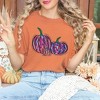Simply Sage Market Women's Colorful Pumpkins Short Sleeve Garment Dyed Tee - 2 of 4