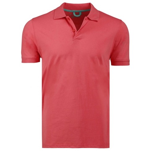 Marquis Men's Coral Slim Fit Jersey Polo Shirt, Size - Large : Target