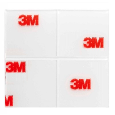 Scotch 1'x1' Clear DS Mounting Squares: Adhesive Double Sided Tape, Sticky Tack, 48 Clear Adhesive Strips