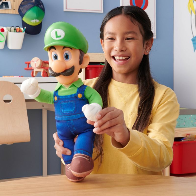 Nintendo The Super Mario Bros. Movie Luigi Poseable Plush, 6 of 12
