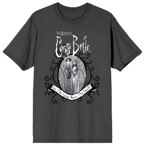 Corpse Bride Can The Living Marry The Dead Crew Neck Short Sleeve Charcoal Women's T-shirt - 1 of 3