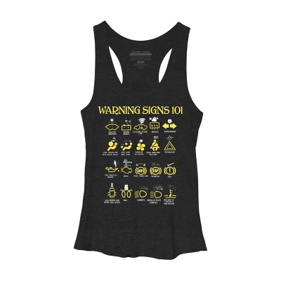 Women's Design By Humans Car Warning Signs 101 By ZeusSE Racerback Tank Top