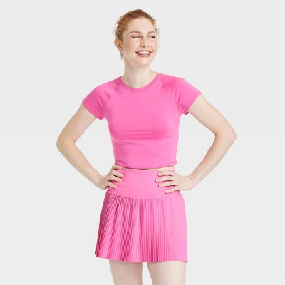 Women's Knit Cropped Short Sleeve Top - JoyLab™