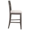 PAGED Counter Height Bar Stools Set of 2 Rustic Style Counter Stools with Upholstered Cushion for Kitchen Island, Dining Room - 4 of 4