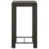 vidaXL Bar Table Brown PE Rattan Counter Height Durable Bar Table - 2 of 4