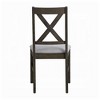 Royal Hampton Dining Chair Set of 2, X Farmhouse Back, Padded Gray and Beige - 4 of 4
