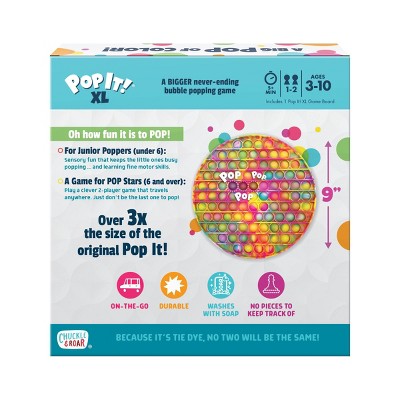 Chuckle &#38; Roar Pop It! XL The Jumbo Never-Ending Bubble Popping Fidget and Sensory Game - Tie Dye