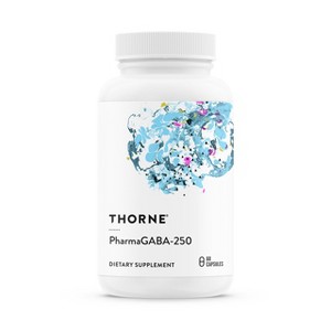 THORNE PharmaGABA-250 - GABA Supplement - 250 mg Natural Source Gamma-Aminobutyric Acid - 60 Capsules - 1 of 4