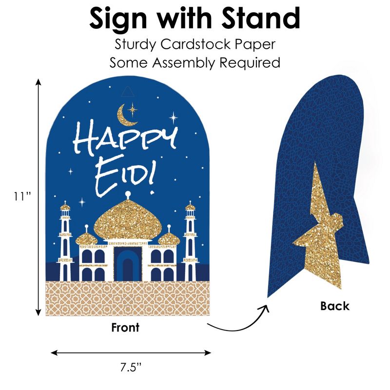 Big Dot of Happiness Eid Mubarak - DIY Happy Eid Party Signs - Ramadan Snack Bar Decorations Kit - 50 Pieces, 6 of 10