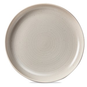 tagltd Loft Speckled Reactive Glaze Stoneware Dinnerware Plate 11.25 inch Matte White Dishwasher Safe - 1 of 2