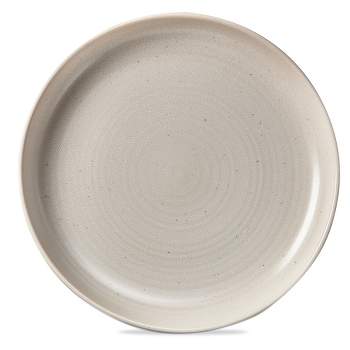 tagltd Loft Speckled Reactive Glaze Stoneware Dinnerware Plate 11.25 inch Matte White Dishwasher Safe