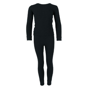 Only Boys Kid's Waffle Thermal Long Underwear 2-Piece Set - 1 of 4