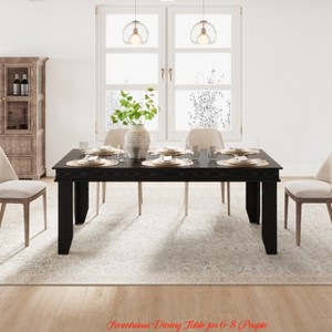 Kitchen Farmhouse Dining Table for 8 Person, 71" Long Grey Wood Kitchen Tables, Wooden Sturdy Frame, Rustic Large Rectangular Dinner Table - 1 of 4