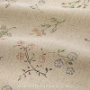LunaLulinlk Beige Linen Shower Curtain Floral Vintage French Country Shower Curtain - 4 of 4