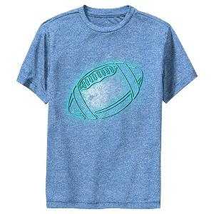 Boy's Lost Gods Light Blue Neon Football Performance Tee - 1 of 4