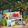 18.5" 2pk Paisley Party Throw Pillows Blue - Pillow Perfect: Weather & Fade-Resistant, Nautical Decor, Indoor/Outdoor Use - 3 of 4
