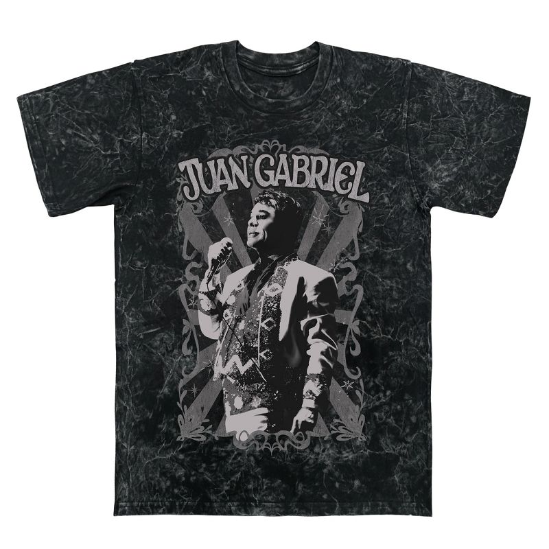 Juan Gabriel Men's Juan Gabriel Pose Short Sleeve Graphic Cotton T shirt, 1 of 2