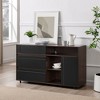 NicBex Sideboard Buffet Cabinet Classic Style Storage Cabinet with 2 Drawers Cabinet with Open Space Kitchen Pantry for Dining Room - 4 of 4