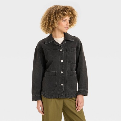 Women's Denim Shacket - Future Collective Black Wash