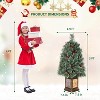 3 ft Pre-Lit Tabletop Christmas Tree with 70 Lights, Mini Artificial Xmas Tree with Retro Pot, 8 Modes & Timer, for Home Office Entryway Decor - 2 of 4