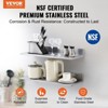 Munora 8.6" x 30" Stainless Steel Floating Shelf with Backsplash - 44 lbs Capacity Commercial Shelving (2-Pack) - 2 of 4