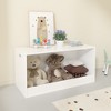 Racxily Open Toy Storage Box for Kids, White Wooden Organizer Bin for Plush Toys, Books, Nursery or Playroom Use - 2 of 4
