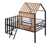 YOOCOZZ Kids’ Metal Twin Size Metal House Bed & Loft Bed with Roof and Window - 3 of 4