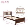 ALEXOUN Twin Size Platform Bed, Wood Platform Bed Frame with Headboard, Footboard and Wood Slat, No Box Spring Needed,for Apartments, Bedrooms - 3 of 4