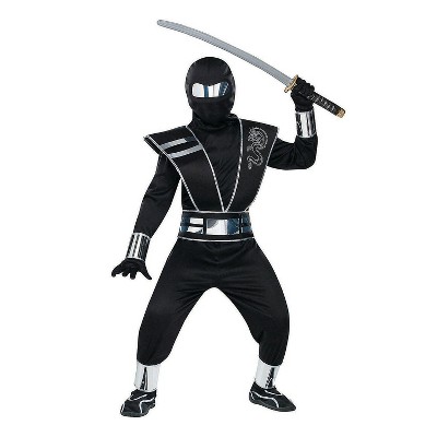 Kids Black Ninja Costume  Halloween Costumes - PartyWorld
