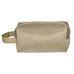 Unique Bargains Portable Flannel Travel Cosmetic Bag 1 Pc - 1 of 3