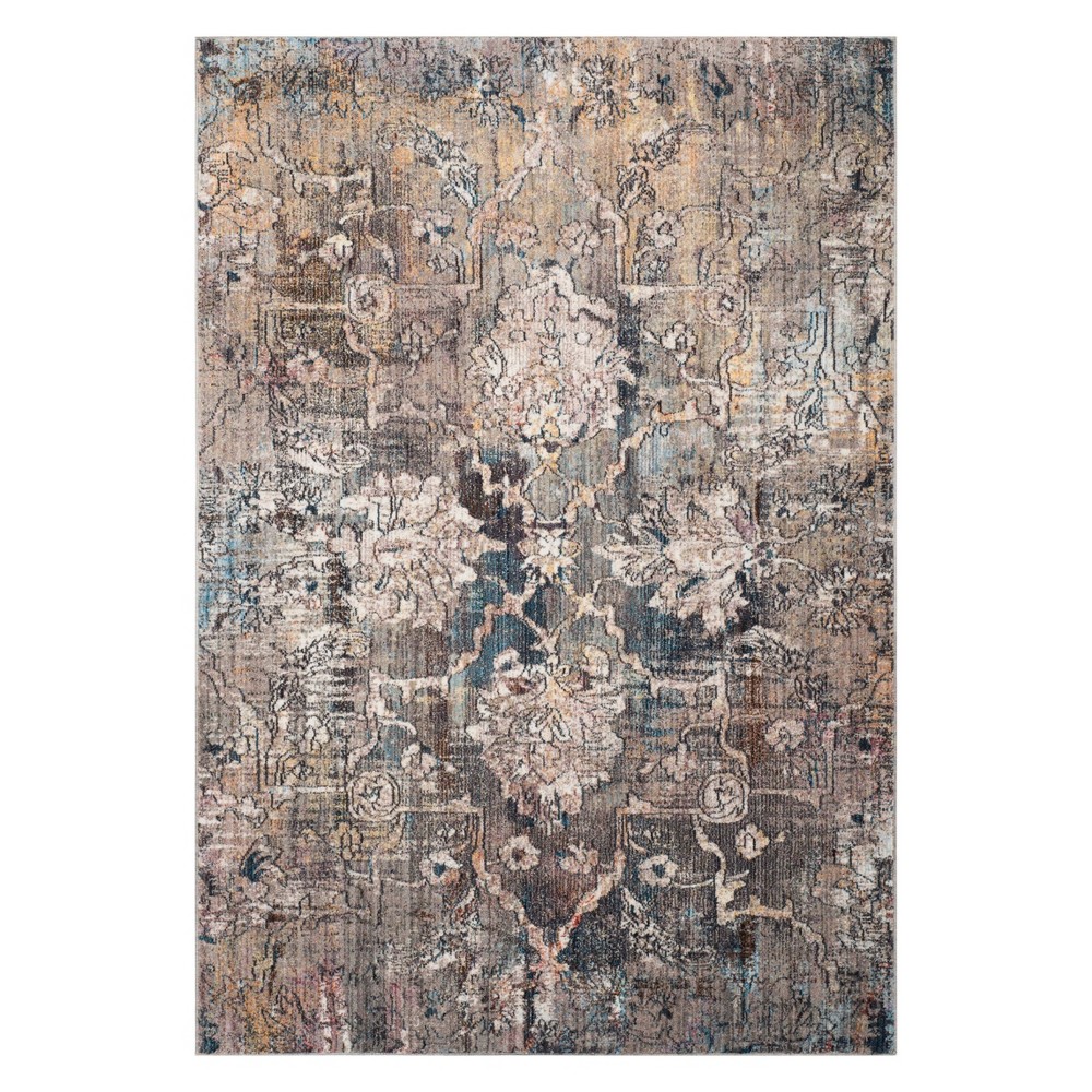  Medallion Loomed Area Rug Blue/Gray