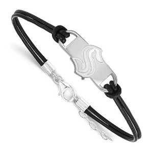 Black Bow Jewelry Sterling Silver Seattle Kraken NHL charm Bracelet 7 Inch - 1 of 3