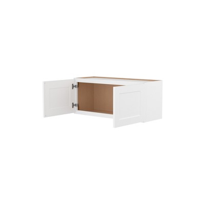 HOMLUX Easy-DIY Shaker White Ready to Assemble Wall Kitchen Cabinet 2 Doors