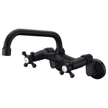 Sumerain Wall Mount Sink Faucet,Oil Rubbed Bronze Finish, 3" to 9" Adjustable Spread with Two Handle