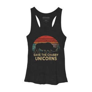 Women's Design By Humans rhino By ZeusSE Racerback Tank Top - 1 of 3