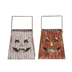Transpac - Corrugated Jack-O-Lantern - Halloween Decor - 13 in. - Case of 2 - 1 of 1