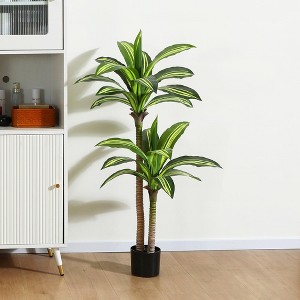 DR.Planzen 4-6ft Artificial Dracaena Plant, Pre Potted Faux Plant for Office House Living Room Indoor Home Decor - 1 of 4