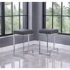 Best Master Furniture,Dorrington Faux Leather Backless Counter Height Stool (Set of 2) - 2 of 2